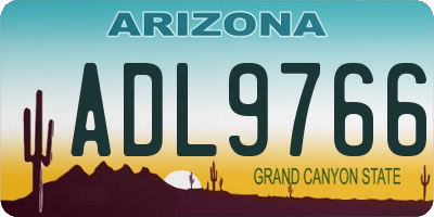 AZ license plate ADL9766
