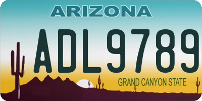 AZ license plate ADL9789