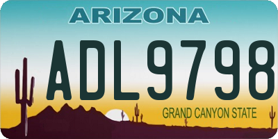 AZ license plate ADL9798