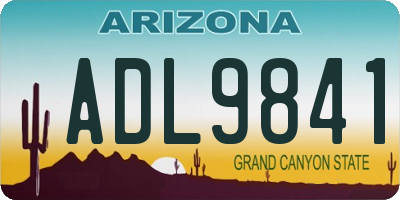 AZ license plate ADL9841