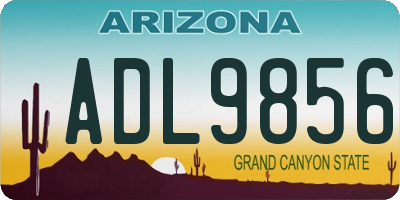 AZ license plate ADL9856