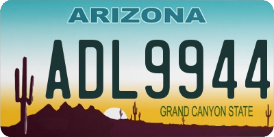 AZ license plate ADL9944