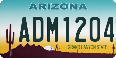 AZ license plate ADM1204