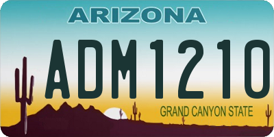 AZ license plate ADM1210