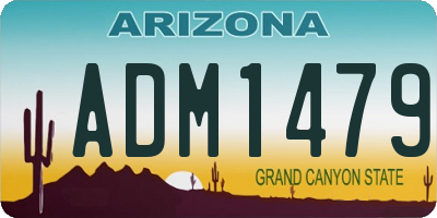 AZ license plate ADM1479