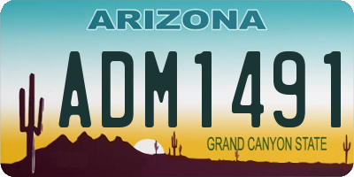 AZ license plate ADM1491