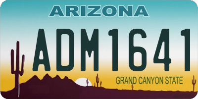 AZ license plate ADM1641