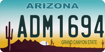 AZ license plate ADM1694