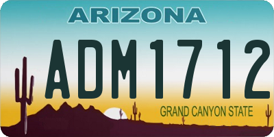 AZ license plate ADM1712