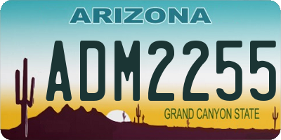 AZ license plate ADM2255