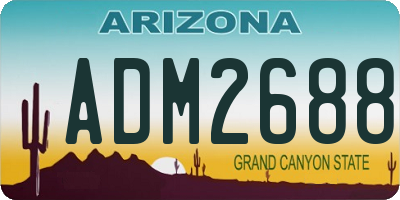 AZ license plate ADM2688