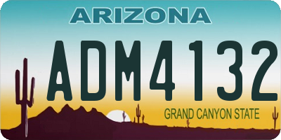 AZ license plate ADM4132