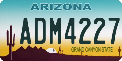 AZ license plate ADM4227