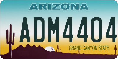 AZ license plate ADM4404