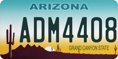 AZ license plate ADM4408