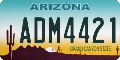AZ license plate ADM4421