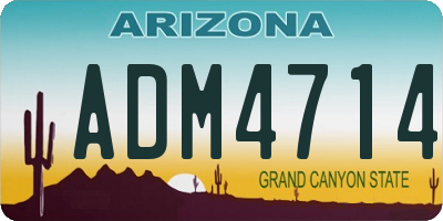 AZ license plate ADM4714