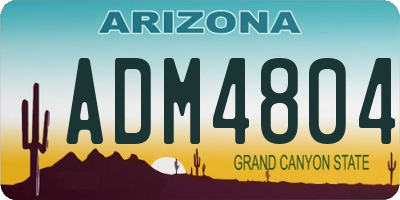 AZ license plate ADM4804