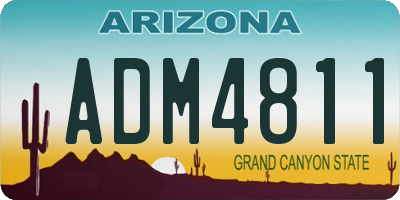 AZ license plate ADM4811