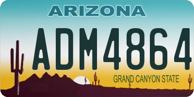AZ license plate ADM4864