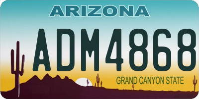 AZ license plate ADM4868