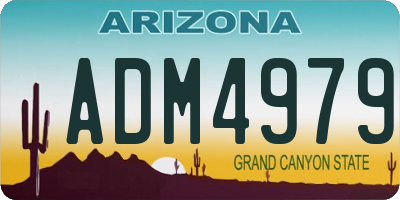 AZ license plate ADM4979
