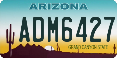 AZ license plate ADM6427