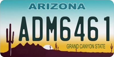 AZ license plate ADM6461