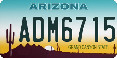 AZ license plate ADM6715