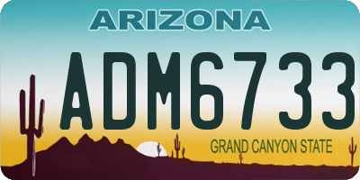 AZ license plate ADM6733