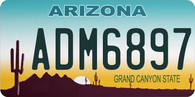 AZ license plate ADM6897