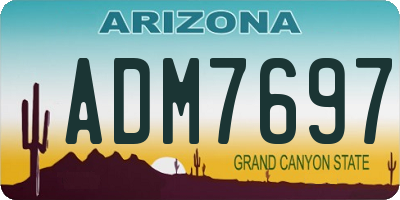 AZ license plate ADM7697