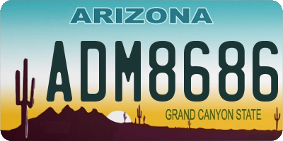 AZ license plate ADM8686