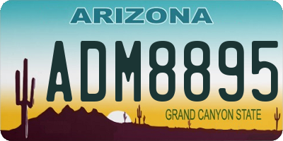AZ license plate ADM8895