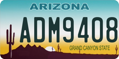AZ license plate ADM9408