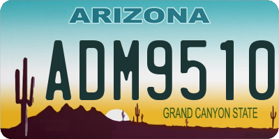 AZ license plate ADM9510