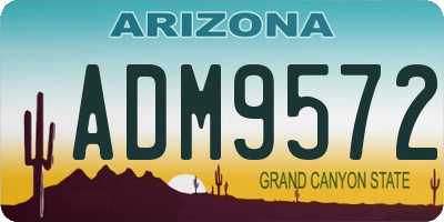 AZ license plate ADM9572