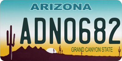 AZ license plate ADN0682
