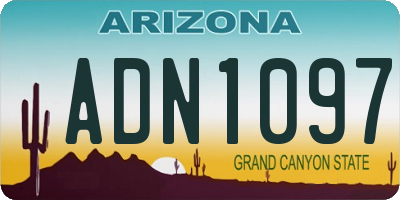 AZ license plate ADN1097