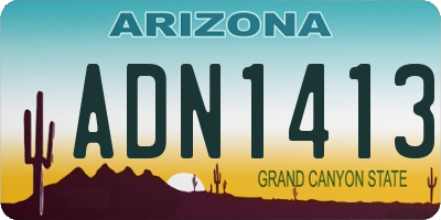 AZ license plate ADN1413