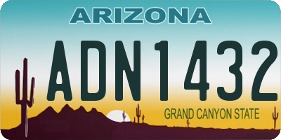 AZ license plate ADN1432