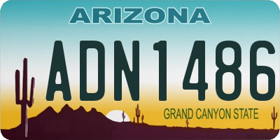 AZ license plate ADN1486