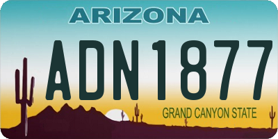 AZ license plate ADN1877