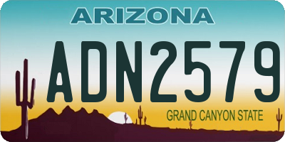 AZ license plate ADN2579