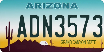 AZ license plate ADN3573