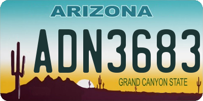 AZ license plate ADN3683