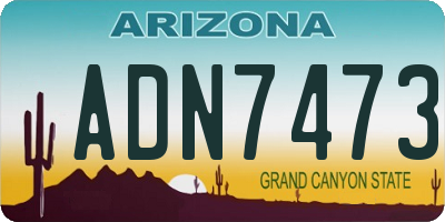 AZ license plate ADN7473