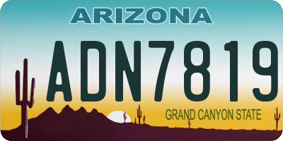 AZ license plate ADN7819