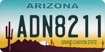 AZ license plate ADN8211