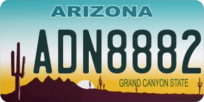 AZ license plate ADN8882